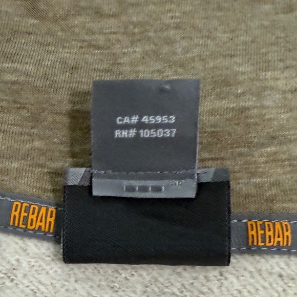 ARIAT Rebar Skill Set 1/2 Zip Hood Tan Heathered Fleece Pullover Hoodie Women - Picture 5 of 10